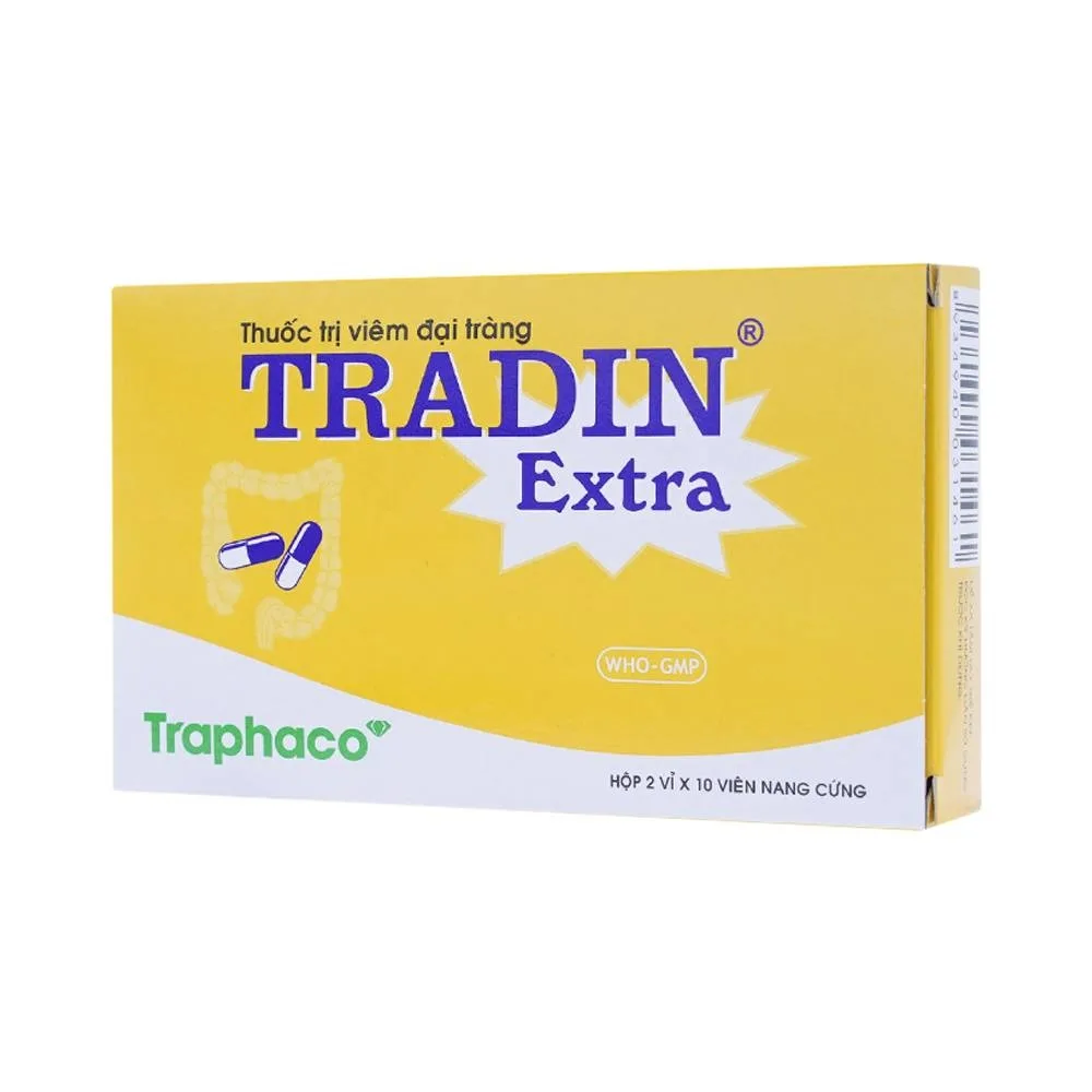 Hình ảnh Thuốc Tradin Extra Traphaco điều trị viêm đại tràng (2 vỉ x 10 viên)