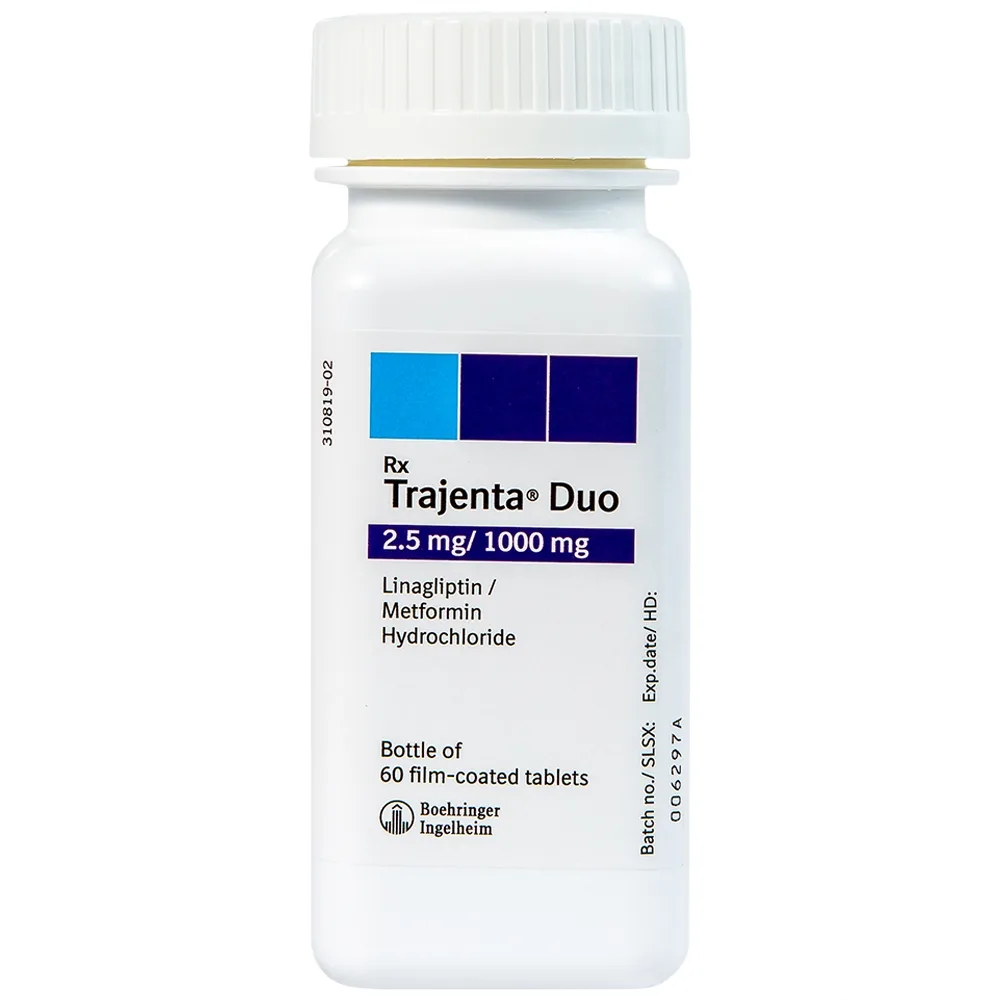 Hình ảnh Thuốc Trajenta Duo 2.5mg/1000mg Boehringer điều trị đái tháo đường típ 2 (60 viên)