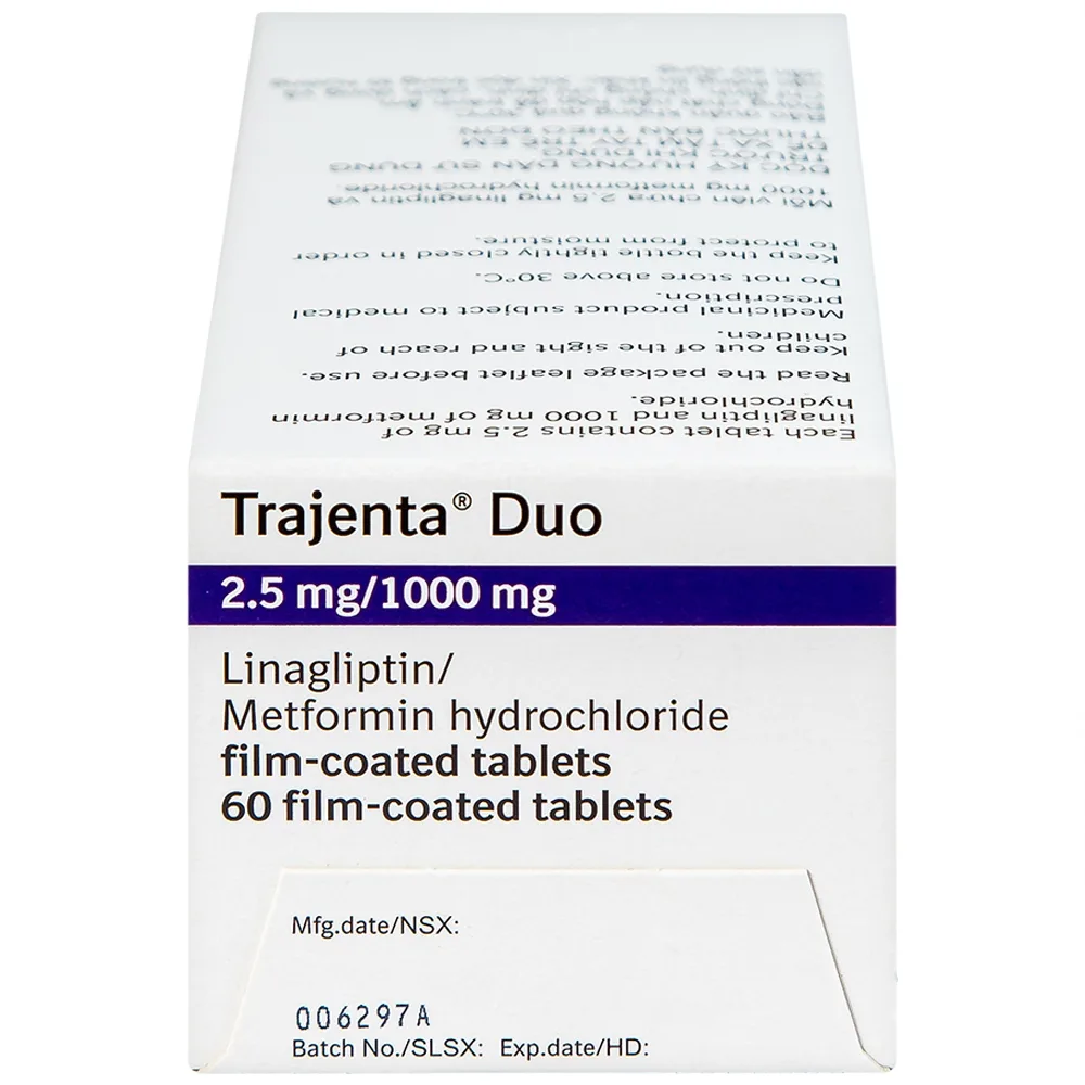 Hình ảnh Thuốc Trajenta Duo 2.5mg/1000mg Boehringer điều trị đái tháo đường típ 2 (60 viên)