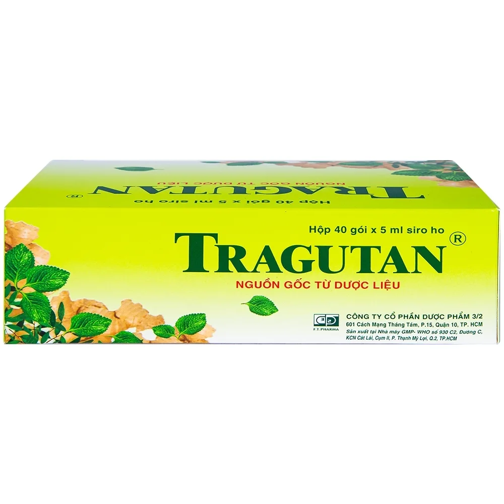 Hình ảnh Siro ho Tragutan Dược điều trị các chứng ho, sát trùng đường hô hấp (40 gói x 5ml)