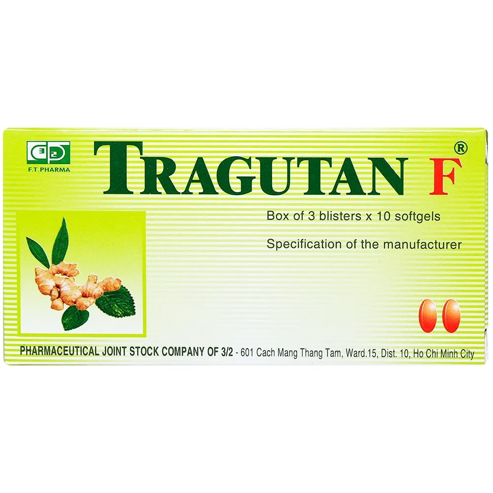 Hình ảnh Thuốc Tragutan F Dược 3-2 điều trị các chứng ho, sát trùng đường hô hấp (3 vỉ x 10 viên)