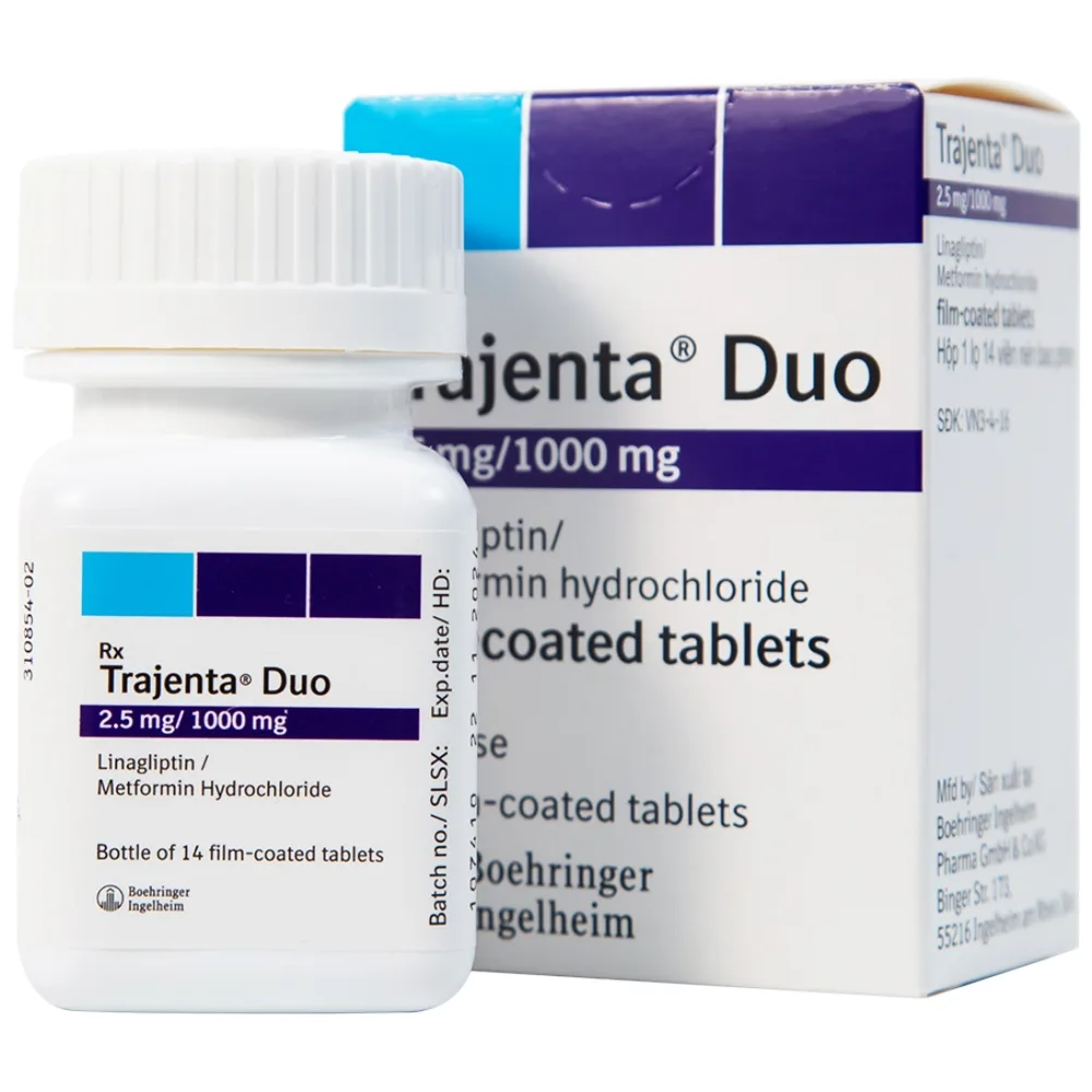 Hình ảnh Thuốc Trajena Duo Boehringer Ingelheim hỗ trợ điều trị đái tháo đường (14 viên)