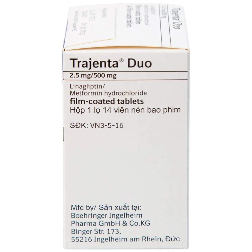 Hình ảnh Thuốc Trajenta Duo 2.5mg/500mg Boehringer điều trị đái tháo đường típ 2 (14 viên)