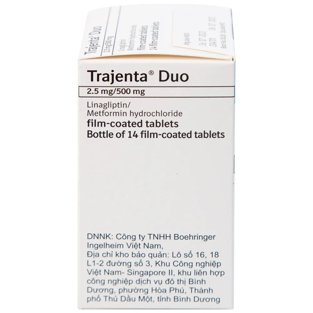 Hình ảnh Thuốc Trajenta Duo 2.5mg/500mg Boehringer điều trị đái tháo đường típ 2 (14 viên)