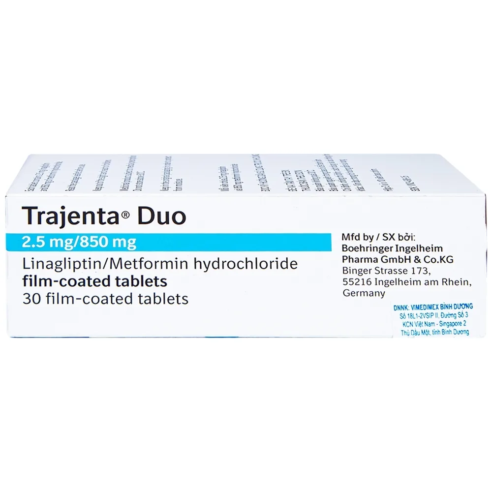 Hình ảnh Thuốc Trajenta Duo 2.5mg/850mg Boehringer điều trị đái tháo đường típ 2 (30 viên)