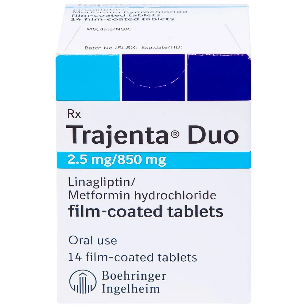 Hình ảnh Thuốc Trajenta Duo 2.5mg/850mg Boehringer điều trị đái tháo đường típ 2 (14 viên)