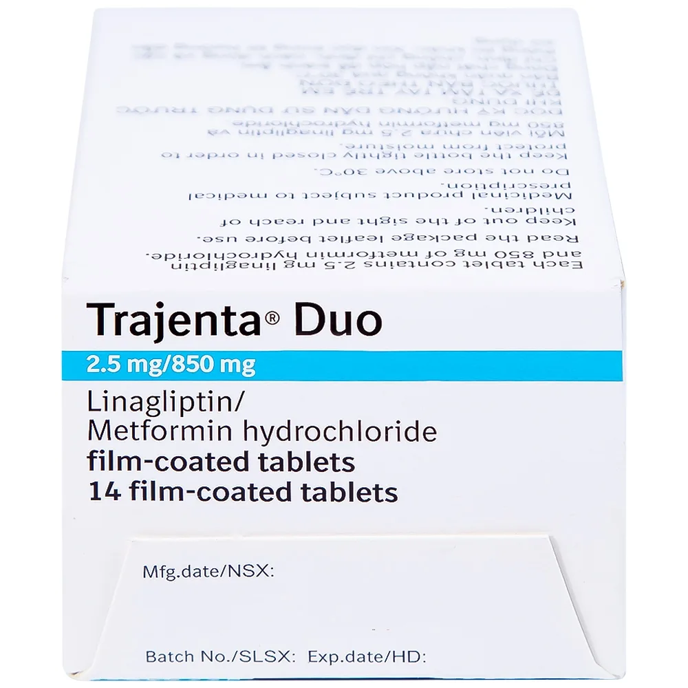 Hình ảnh Thuốc Trajenta Duo 2.5mg/850mg Boehringer điều trị đái tháo đường típ 2 (14 viên)