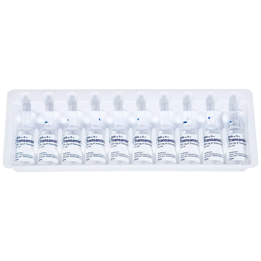 Hình ảnh Thuốc tiêm Transamin Injection Daiichi điều trị bệnh bạch huyết, thiếu máu không tái tạo (1 vỉ x 10 ống x 5ml)