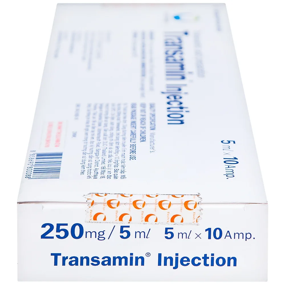 Hình ảnh Thuốc tiêm Transamin Injection Daiichi điều trị bệnh bạch huyết, thiếu máu không tái tạo (1 vỉ x 10 ống x 5ml)