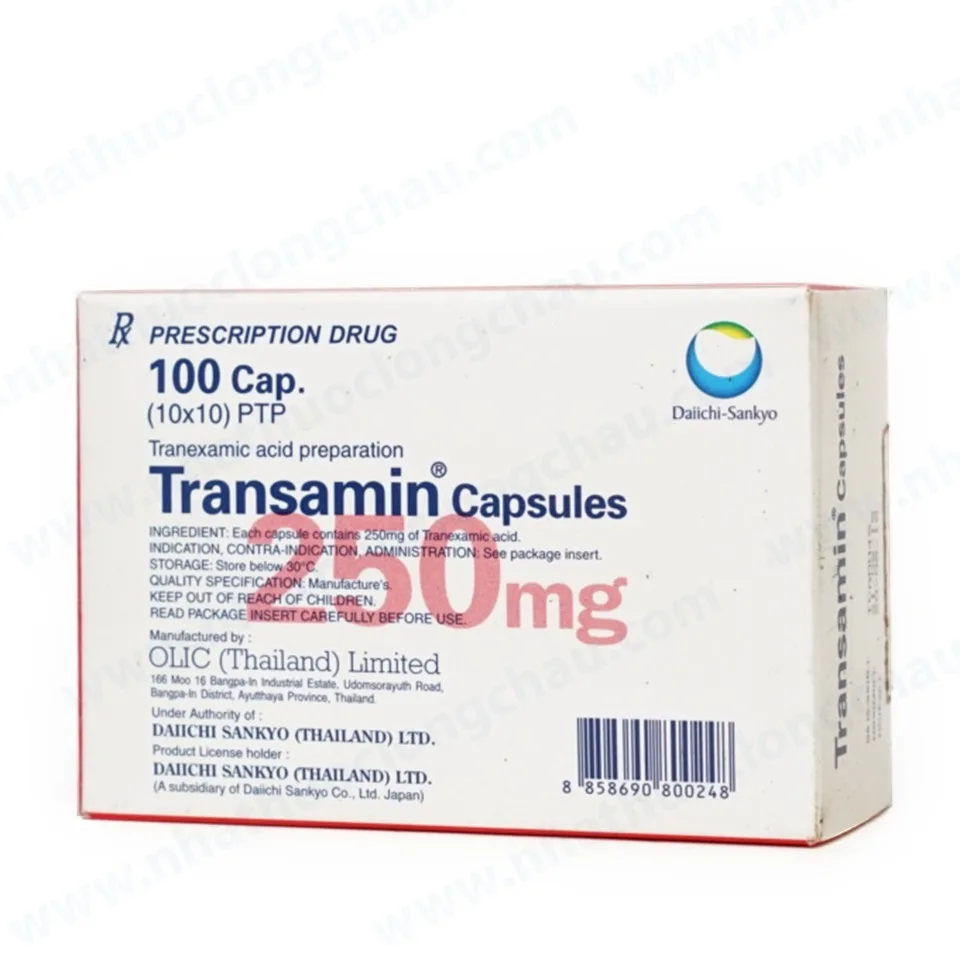 Hình ảnh Thuốc Transamin Olic điều trị bệnh bạch cầu, thiếu máu bất sản (10 vỉ x 10 viên)