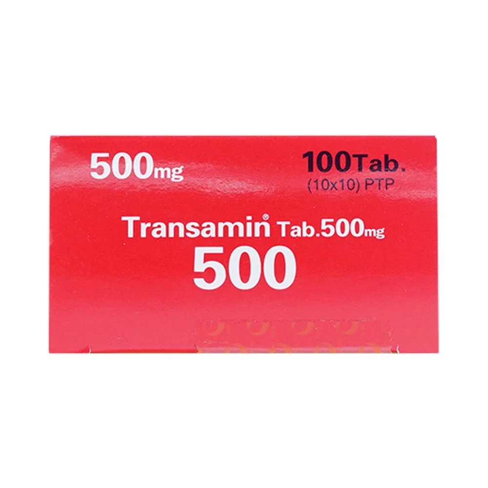 Hình ảnh Thuốc Transamin Tab.500mg Daiichi điều trị bệnh bạch huyết, thiếu máu không tái tạo (10 vỉ x 10 viên)