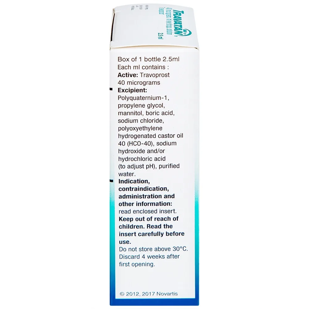 Hình ảnh Thuốc nhỏ mắt Travatan Novartis làm giãn nhãn áp (2,5ml)