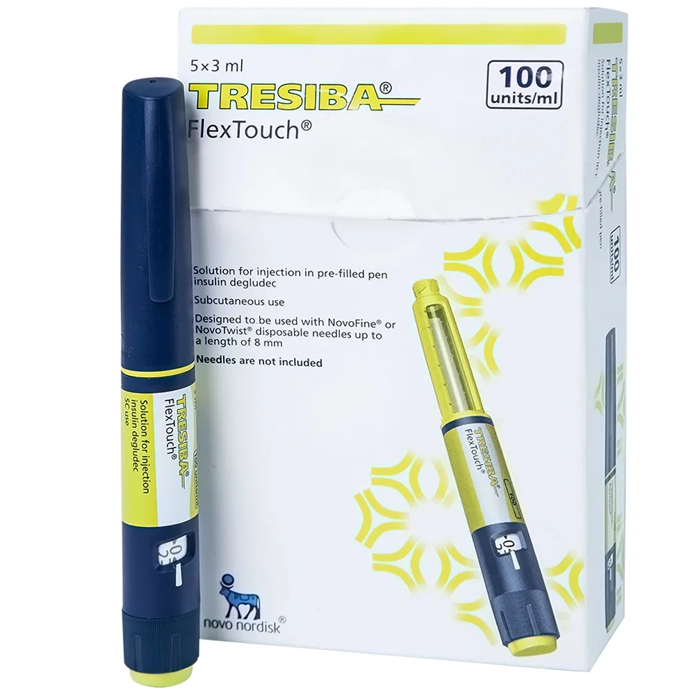 Hình ảnh Thuốc tiêm Tresiba 100units/ml điều trị đái tháo đường (5 cây x 3ml)