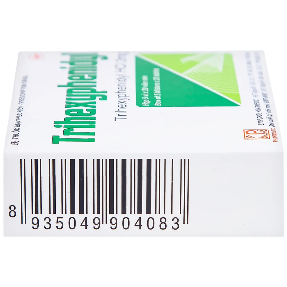 Hình ảnh Thuốc Trihexyphenidyl Pharmedic điều trị phụ trợ hội chứng Parkinson (5 vỉ x 20 viên)