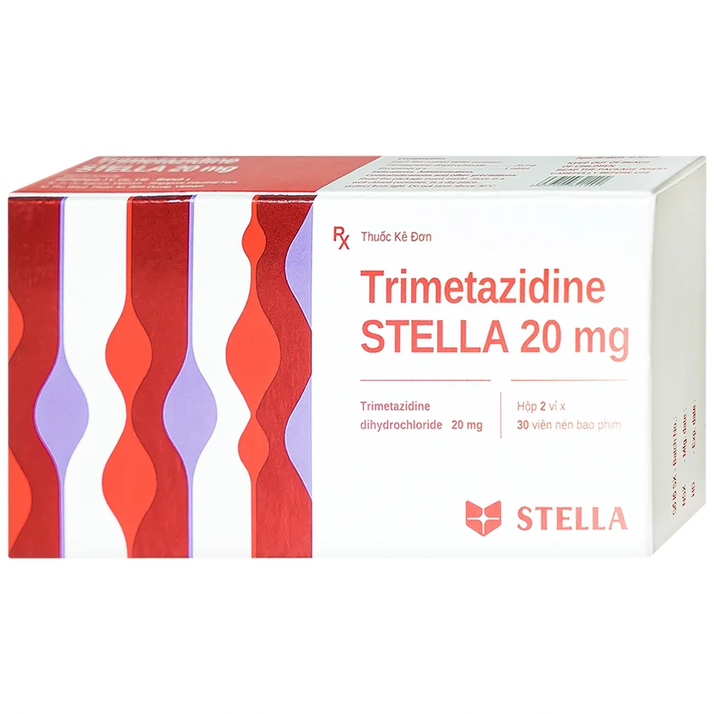 Hình ảnh Thuốc Trimetazidine Stella 20mg điều trị đau thắt ngực ổn định (2 vỉ x 30 viên)