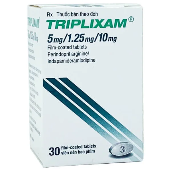 Hình ảnh Thuốc Triplixam 5mg/1.25mg/10mg Servier điều trị tăng huyết áp (30 viên)