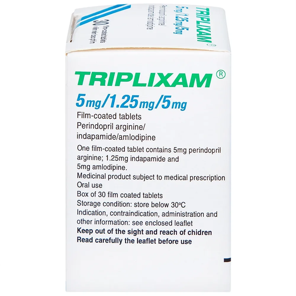 Hình ảnh Thuốc Triplixam 5mg/1.25mg/5mg Servier điều trị tăng huyết áp (30 viên)