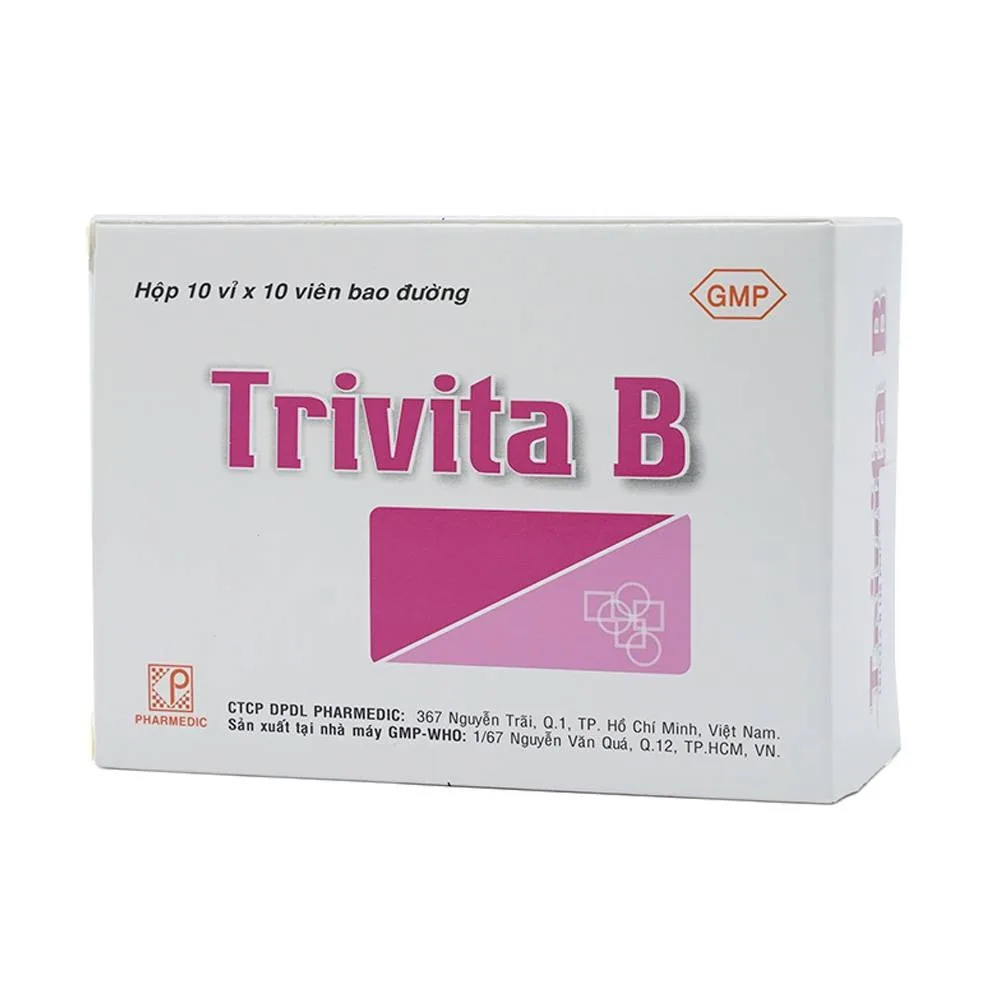 Hình ảnh Thuốc Trivita B Pharmedic điều trị đau nhức thần kinh (10 vỉ x 10 viên)