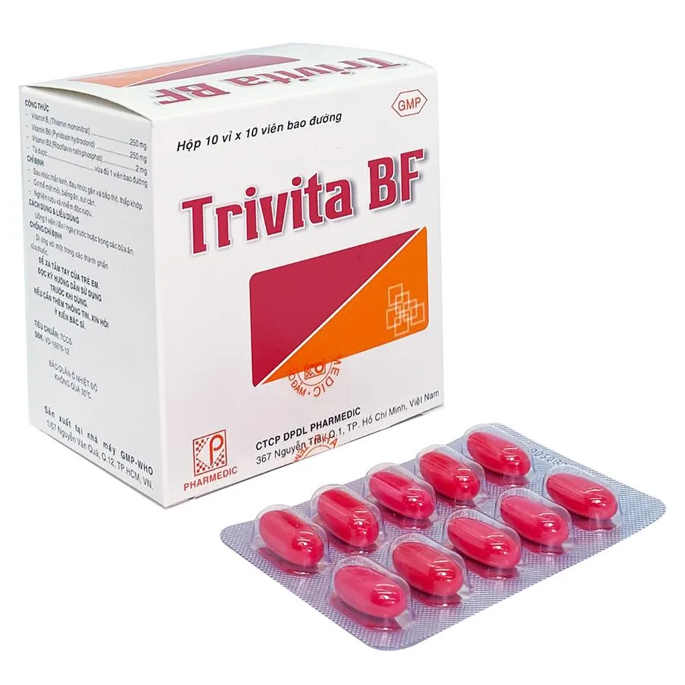 Hình ảnh Thuốc Trivita BF Pharmedic điều trị đau nhức thần kinh (10 vỉ x 10 viên)
