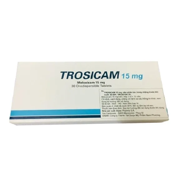 Hình ảnh Thuốc Trosicam 15mg Alpex điều trị viêm đau xương khớp (30 viên)