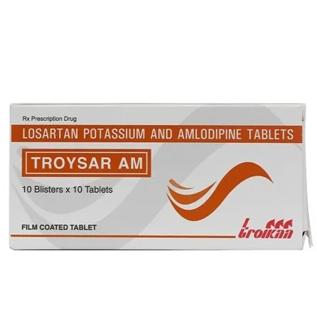 Hình ảnh Thuốc Troysar AM Troikaa điều trị tăng huyết áp, đau thắt ngực (10 vỉ x 10 viên)