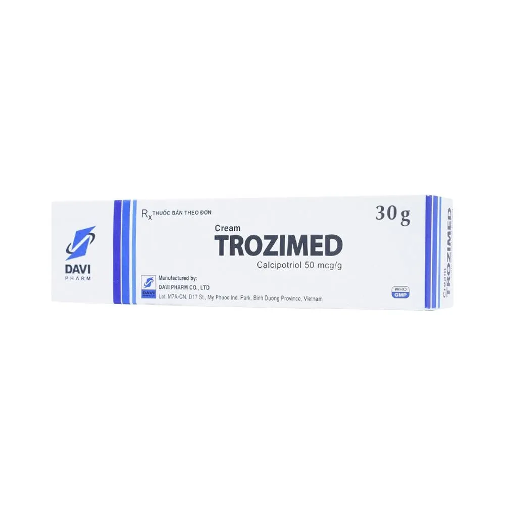 Hình ảnh Kem bôi Cream Trozimed Davipharm điều trị vẩy nến mảng nhẹ và vừa (30g)