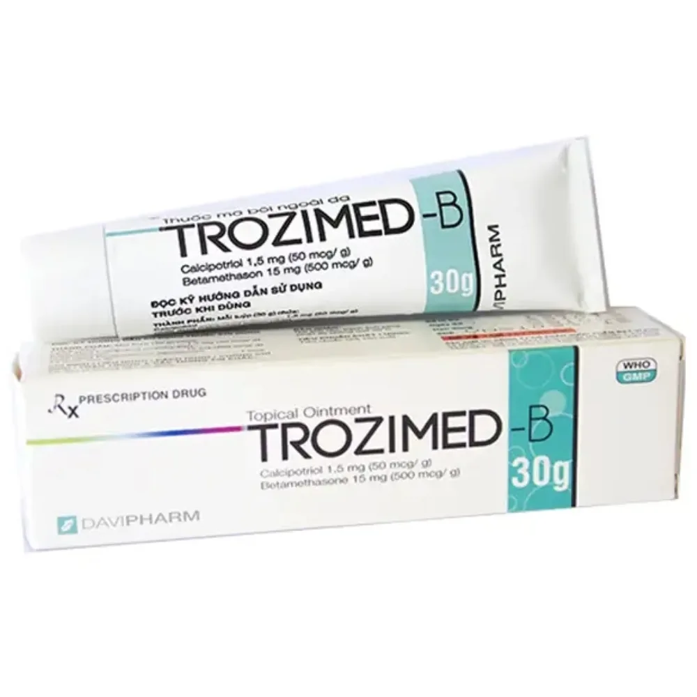 Hình ảnh Thuốc mỡ Trozimed-B Davipharm điều trị bệnh vảy nến thông thường (30g)