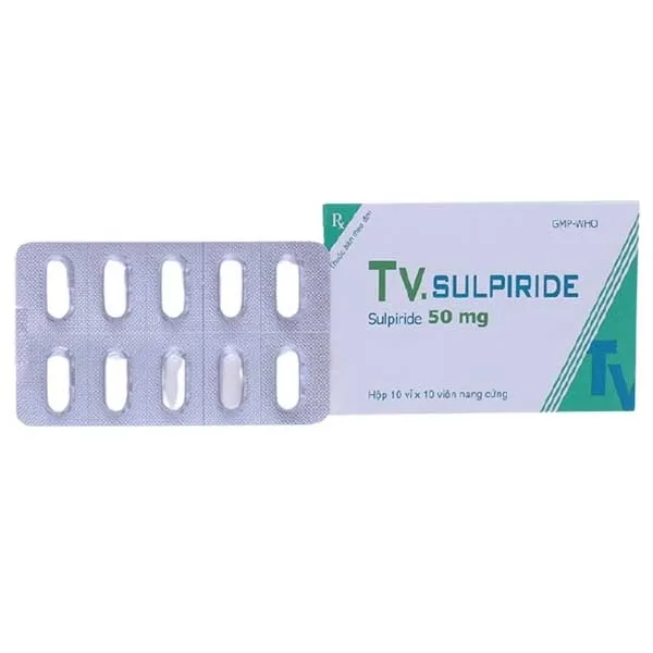 Hình ảnh Thuốc TV.Sulpiride TV. Pharm điều trị chứng rối loạn tâm thần phân liệt (10 vỉ x 10 viên)