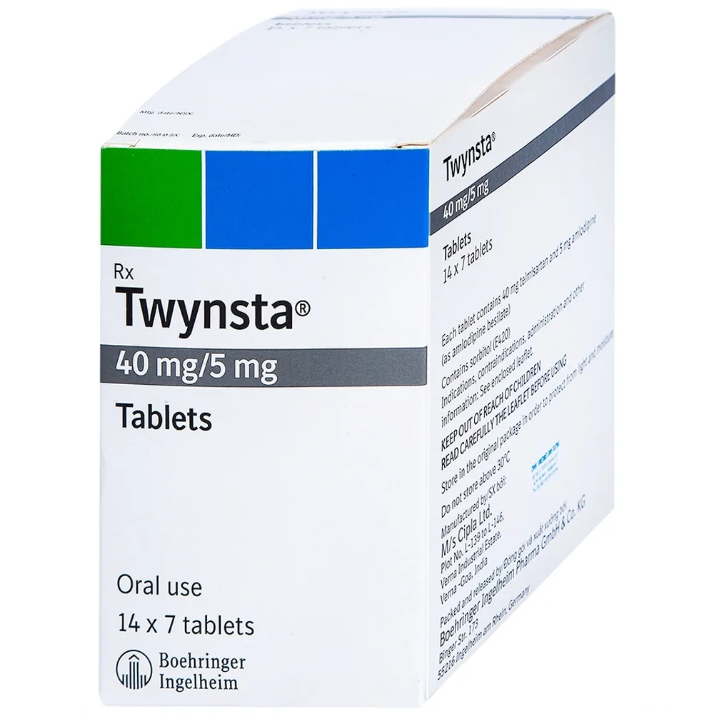 Hình ảnh Thuốc Twynsta 40mg/5mg Boehringer điều trị tăng huyết áp vô căn (14 vỉ x 7 viên)