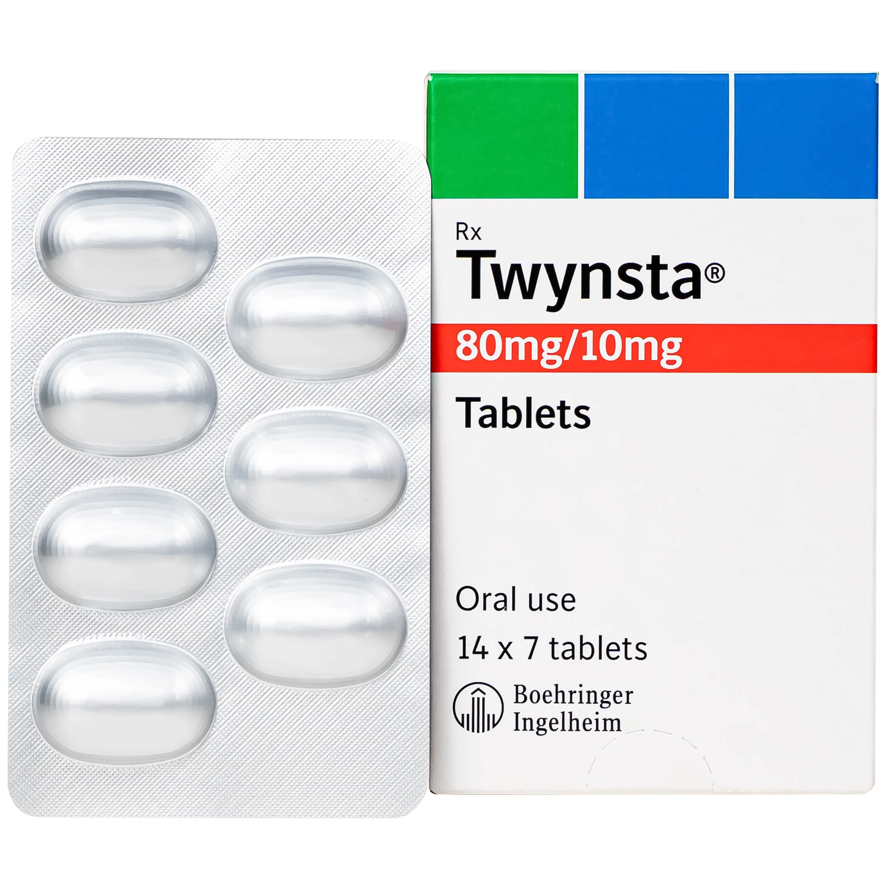 Hình ảnh Thuốc Twynsta 80mg/10mg Boehringer điều trị tăng huyết áp vô căn (14 vỉ x 7 viên)
