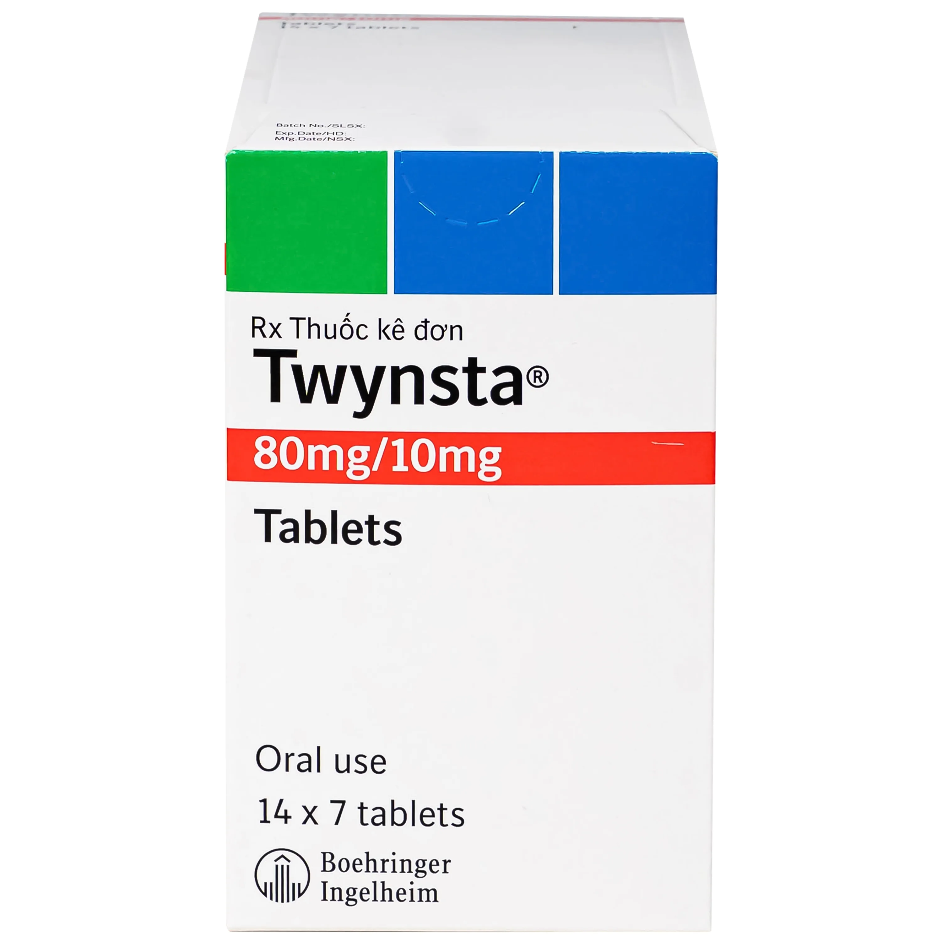 Hình ảnh Thuốc Twynsta 80mg/10mg Boehringer điều trị tăng huyết áp vô căn (14 vỉ x 7 viên)