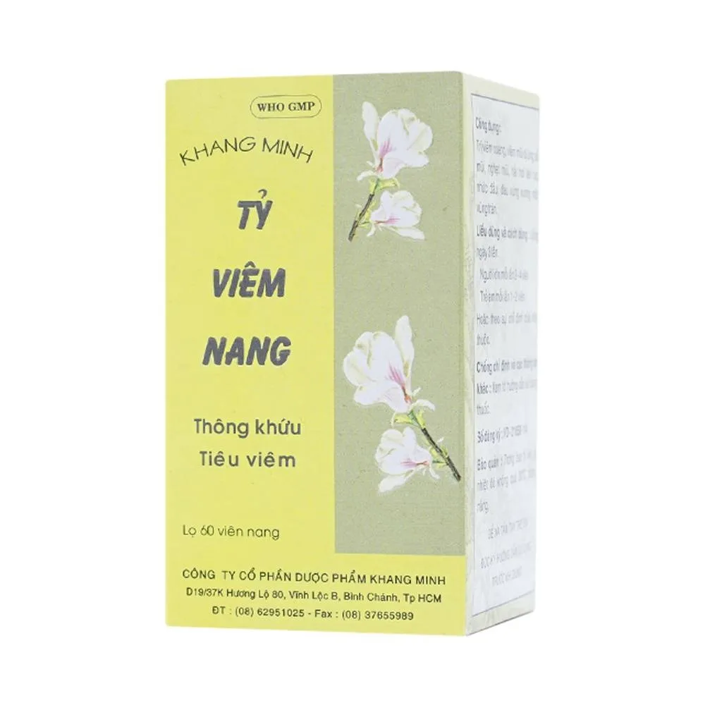 Hình ảnh Thuốc Tỷ Viêm Nang Khang Minh điều trị viêm xoang, viêm mũi dị ứng (60 viên)