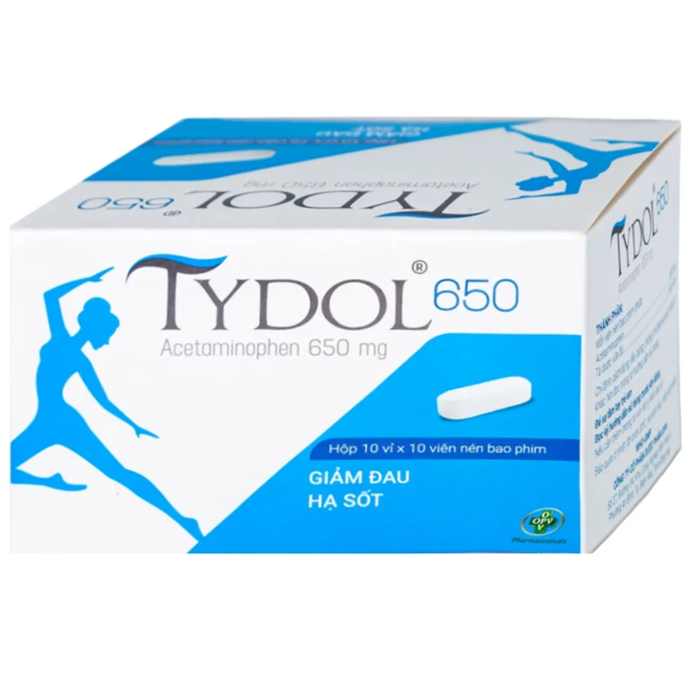Hình ảnh Thuốc Tydol 650 OPV giảm đau và hạ sốt từ nhẹ đến trung bình (10 vỉ x 10 viên)