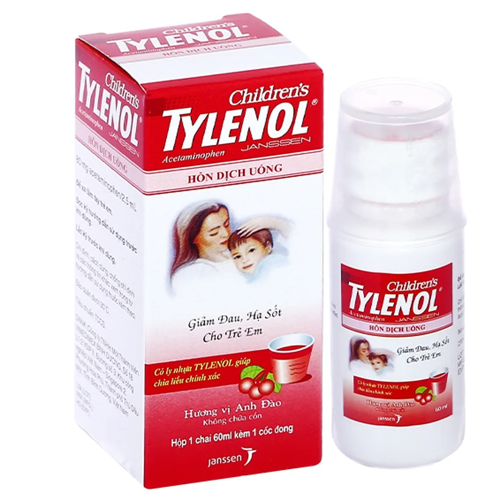 Hình ảnh Siro Tylenol Janssen giảm đau, hạ sốt cho trẻ em (60ml)