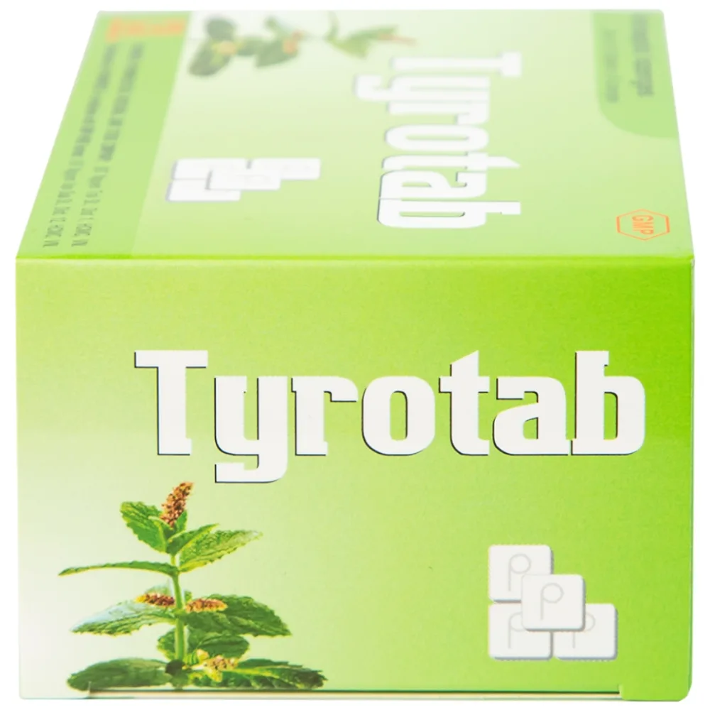 Hình ảnh Viên ngậm sát trùng Tyrotab Pharmedic điều trị viêm họng, viêm amidan (10 vỉ x 8 viên)