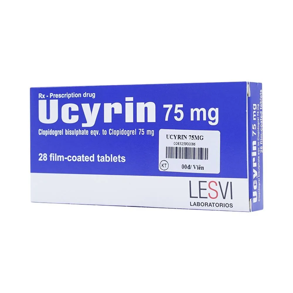 Hình ảnh Thuốc Ucyrin 75mg Lesvi giảm những biến cố xơ vữa động mạch (2 vỉ x 14 viên)