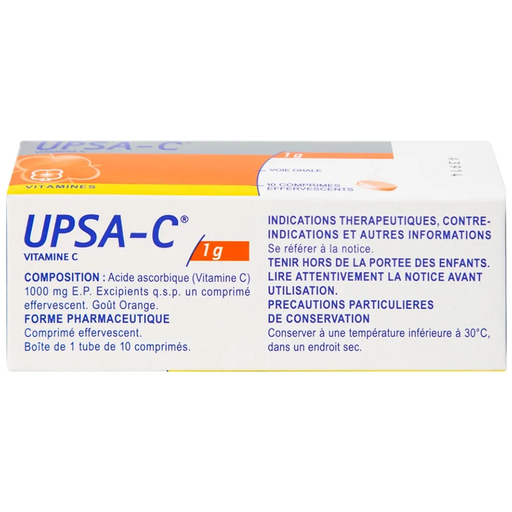 Hình ảnh Viên sủi UPSA-C UPSA SAS hỗ trợ điều trị tình trạng thiếu hụt vitamin C (10 viên)
