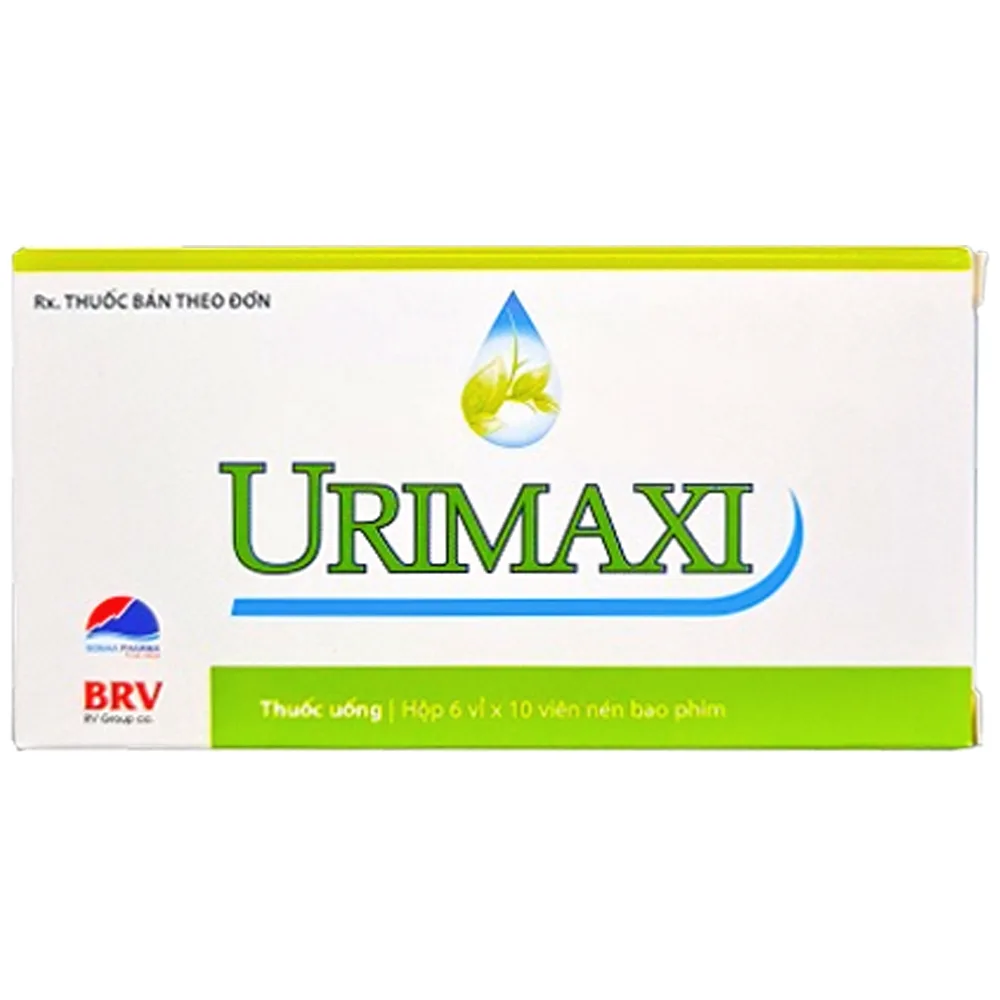 Hình ảnh Thuốc Urimaxi BRV điều trị sỏi mật, sỏi tiết niệu, sỏi thận, sỏi bàng quang (6 vỉ x 10 viên)