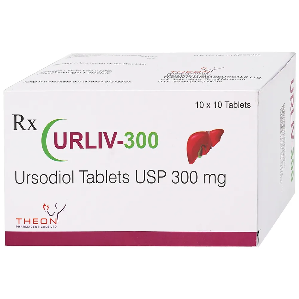 Hình ảnh Thuốc Urliv 300 Theon Pharmaceuticals điều trị làm tan sỏi mật, cải thiện chức năng gan (10 vỉ x 10 viên)
