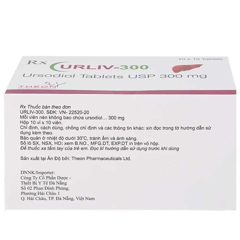 Hình ảnh Thuốc Urliv 300 Theon Pharmaceuticals điều trị làm tan sỏi mật, cải thiện chức năng gan (10 vỉ x 10 viên)