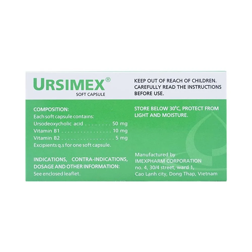 Hình ảnh Thuốc Ursimex Imexpharm cải thiện chức năng gan (6 vỉ x 10 viên)