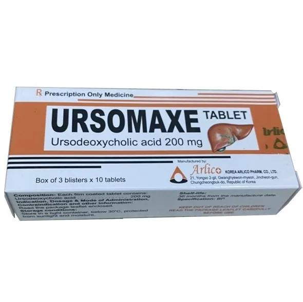 Hình ảnh Thuốc Ursomaxe Arlico điều trị sỏi túi mật, bệnh gan ứ mật (3 vỉ x 10 viên)