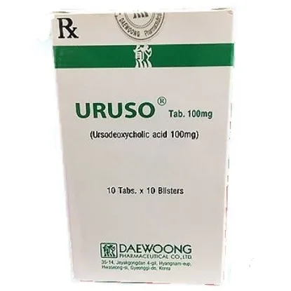 Hình ảnh Thuốc Uruso Tab. 100mg Daewoong điều trị sỏi mật (10 vỉ x 10 viên)