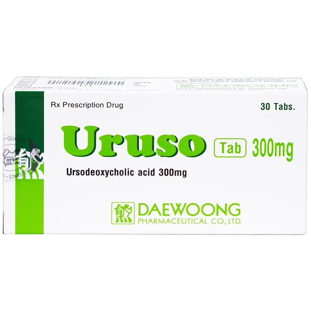 Hình ảnh Thuốc Uruso Tab 300mg Daewoong điều trị sỏi mật (3 vỉ x 10 viên)
