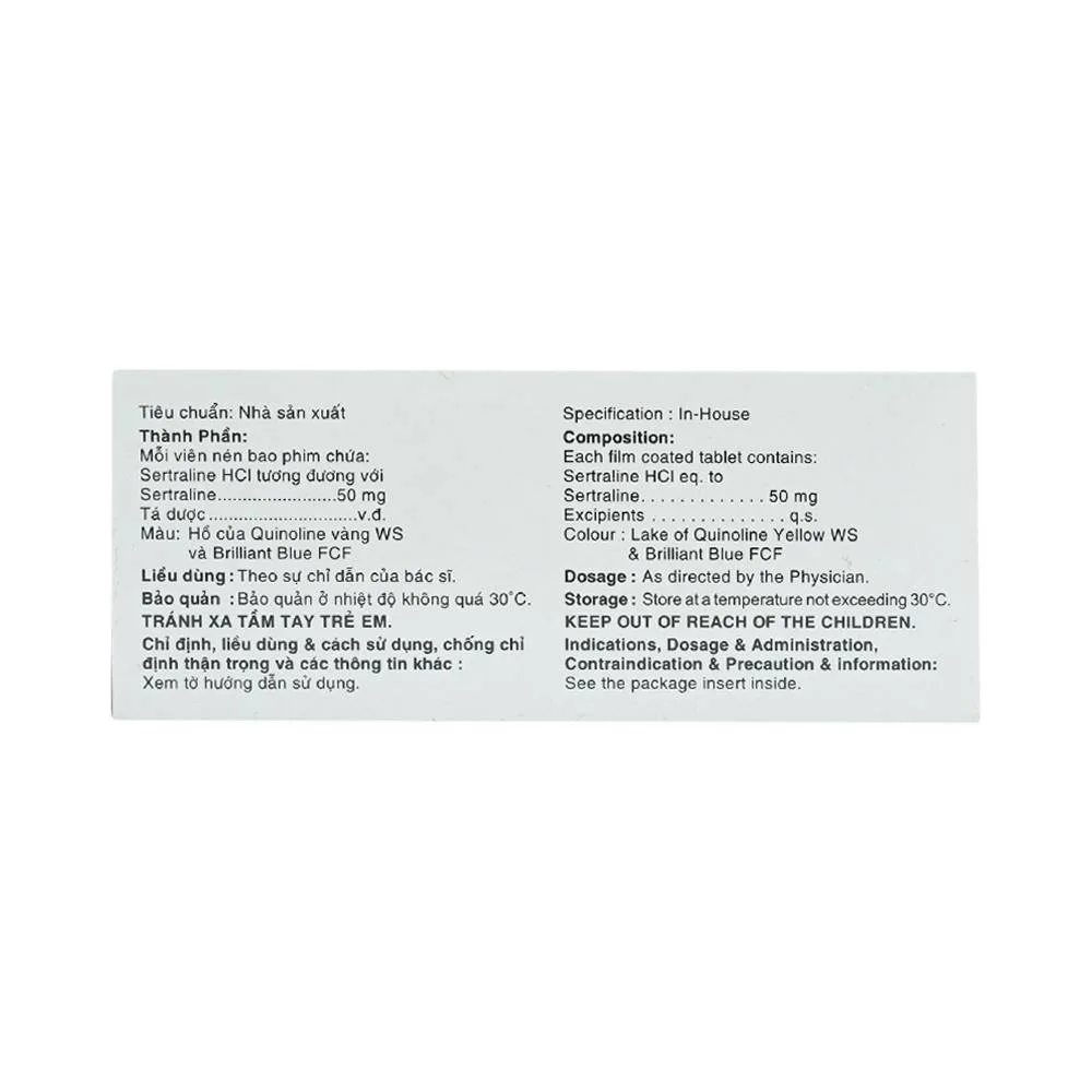 Hình ảnh Thuốc Utralene-50 Umedica điều trị trầm cảm (10 vỉ x 10 viên)