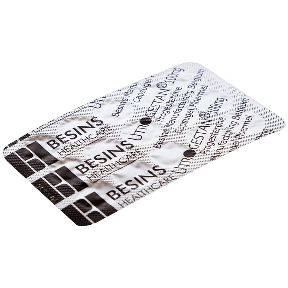 Hình ảnh Thuốc Utrogestan 100mg Besins bổ sung nội tiết tố trong bệnh lý sản phụ khoa (2 vỉ x 15 viên)