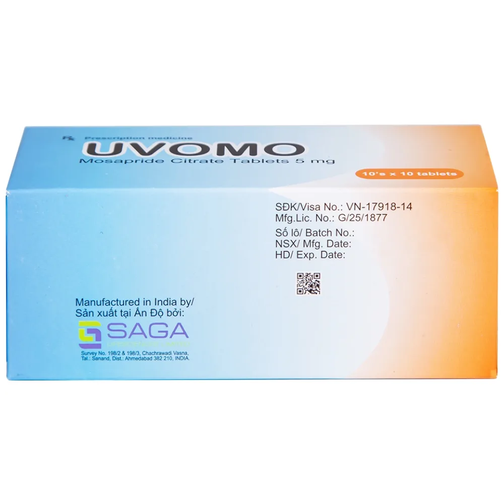 Hình ảnh Thuốc Uvomo Saga điều trị rối loạn tiêu hóa (10 vỉ x 10 viên)