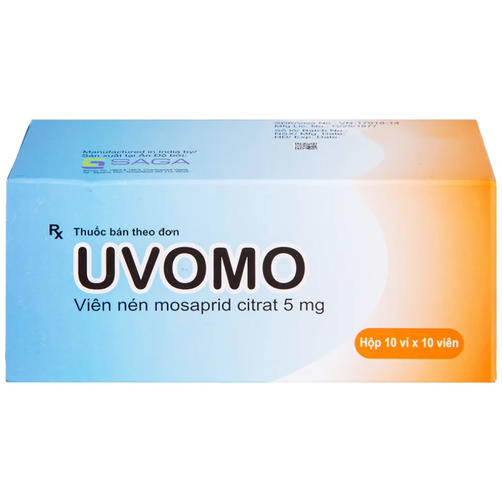 Hình ảnh Thuốc Uvomo Saga điều trị rối loạn tiêu hóa (10 vỉ x 10 viên)