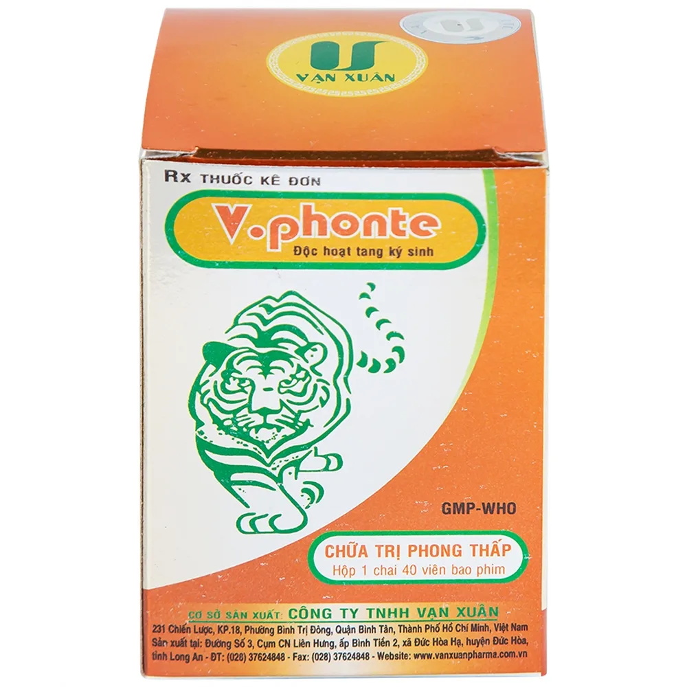 Hình ảnh Thuốc V.phonte Vạn Xuân chữa trị phong thấp (40 viên)