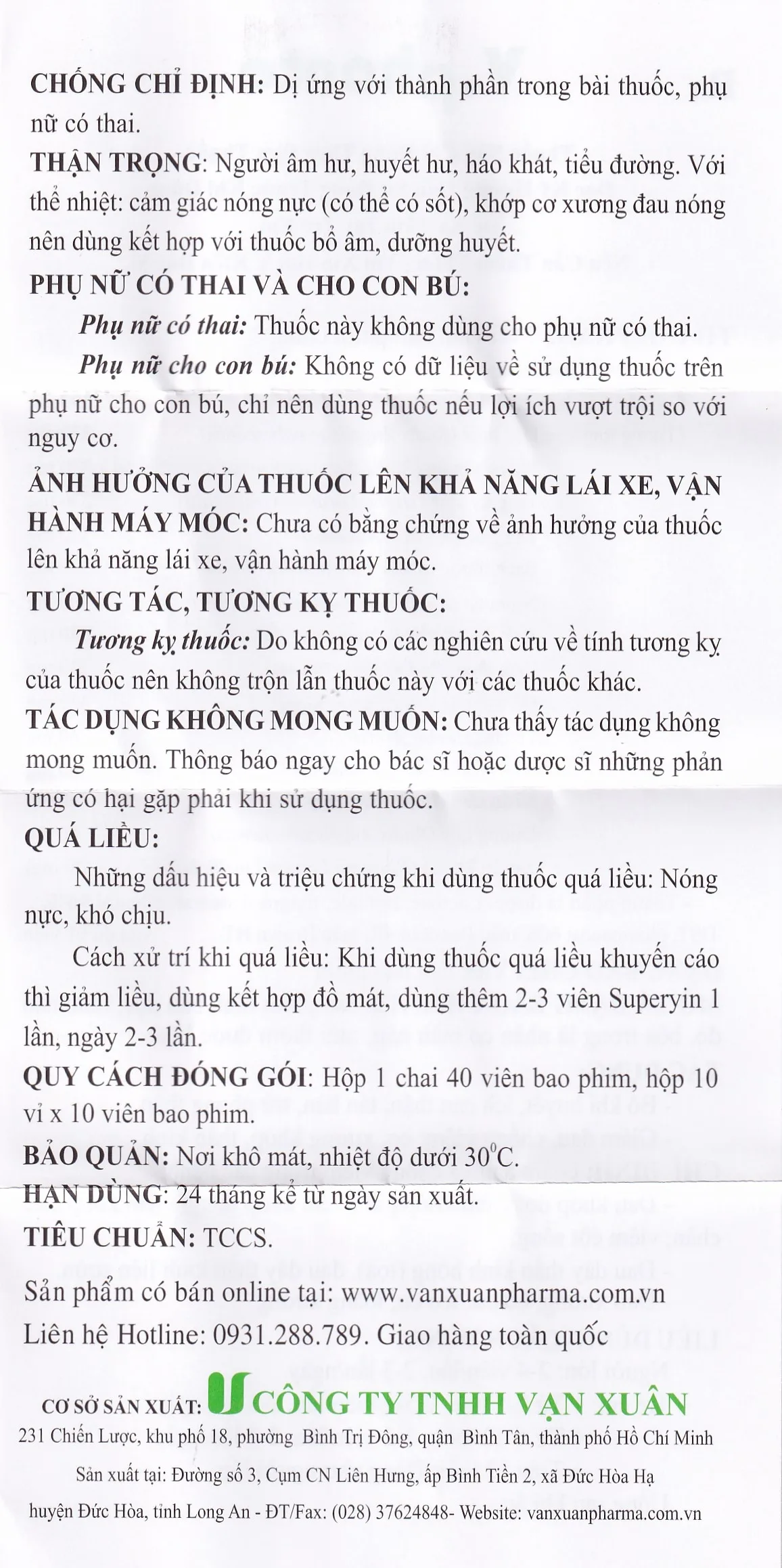 Hình ảnh Thuốc V.phonte Vạn Xuân chữa trị phong thấp (40 viên)
